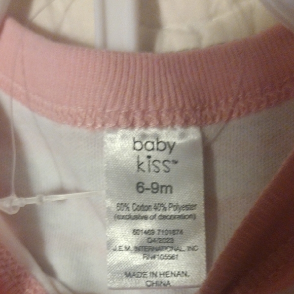Pink Baby Outfit Set with Rainbow Bib - Picture 2 of 9